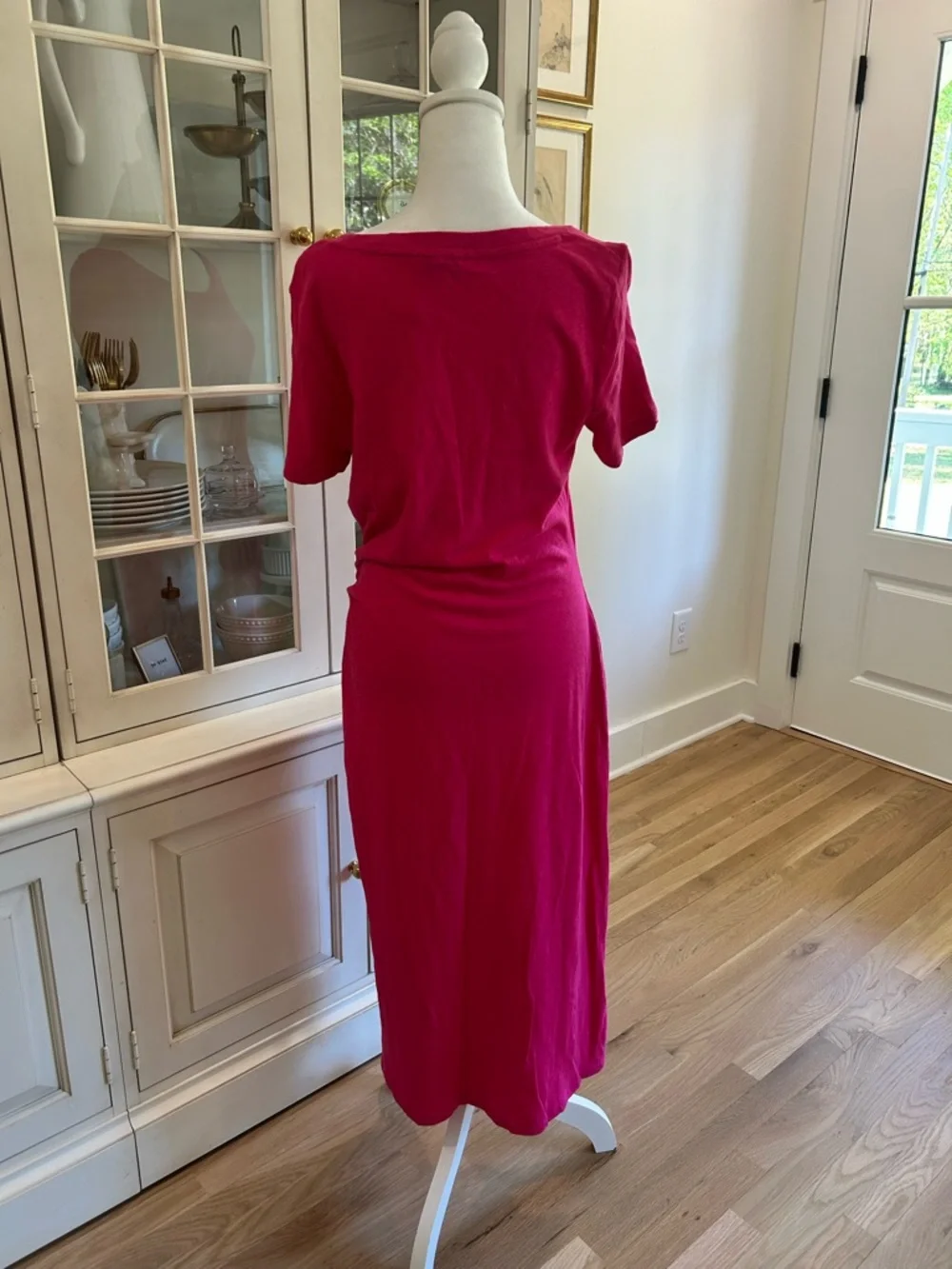 Talbots Hot Pink T Shirt Dress Sz Med NWT - Picture 3 of 4